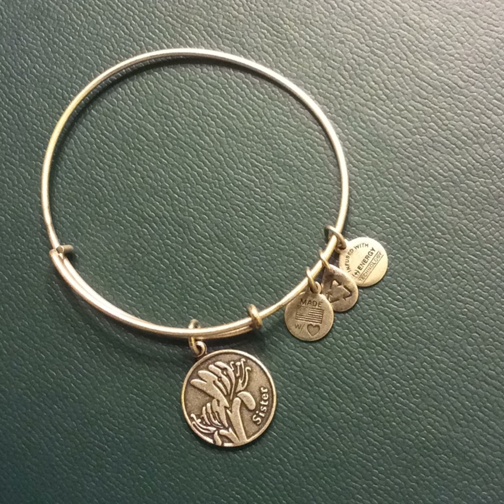 Alex and Ani Silver “Sister” Bracelet